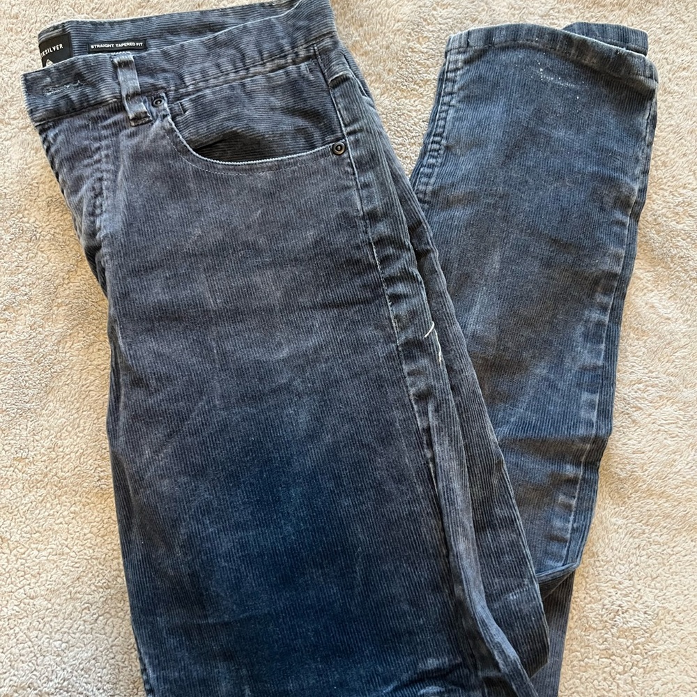 Quiksilver Black Cord Waistband Pants